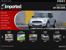 Tablet Screenshot of importedmotorcars.com